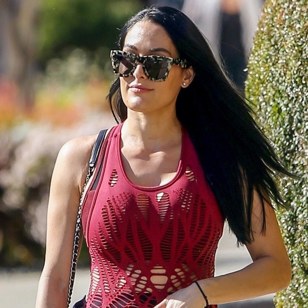 Nikki Bella Rubs Her Baby Bump in First Outing Since Pregnancy Reveal - E! NEWS thumbnail