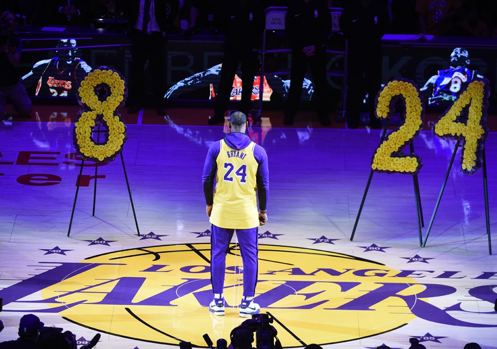 Lebron James, Kobe Bryant Tribute, Lakers, Trailerblazers