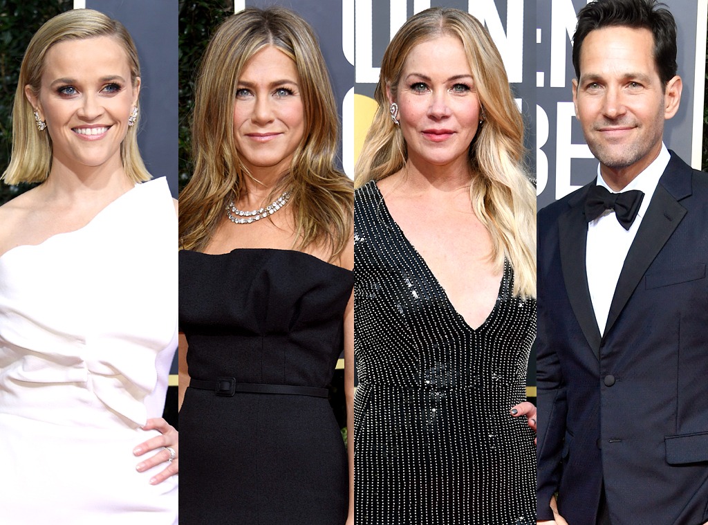 Jennifer Aniston, Christina Applegate, Reese Witherspoon, Paul Rudd, Reunions at the Globes, 2020 Golden Globes