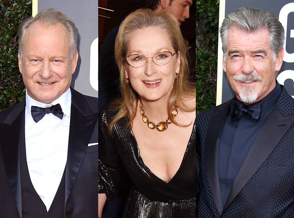 Stellan Skarsgard, Meryl Streep, Pierce Brosnan, Reunions at the Globes, 2020 Golden Globes
