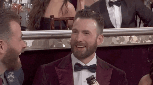 Chris Evans, 2020 Golden Globe Awards, Reactions GIF