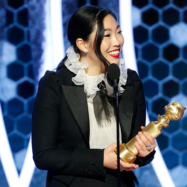 Awkwafina Has a Message For Dad After Historic 2020 Golden Globes Win