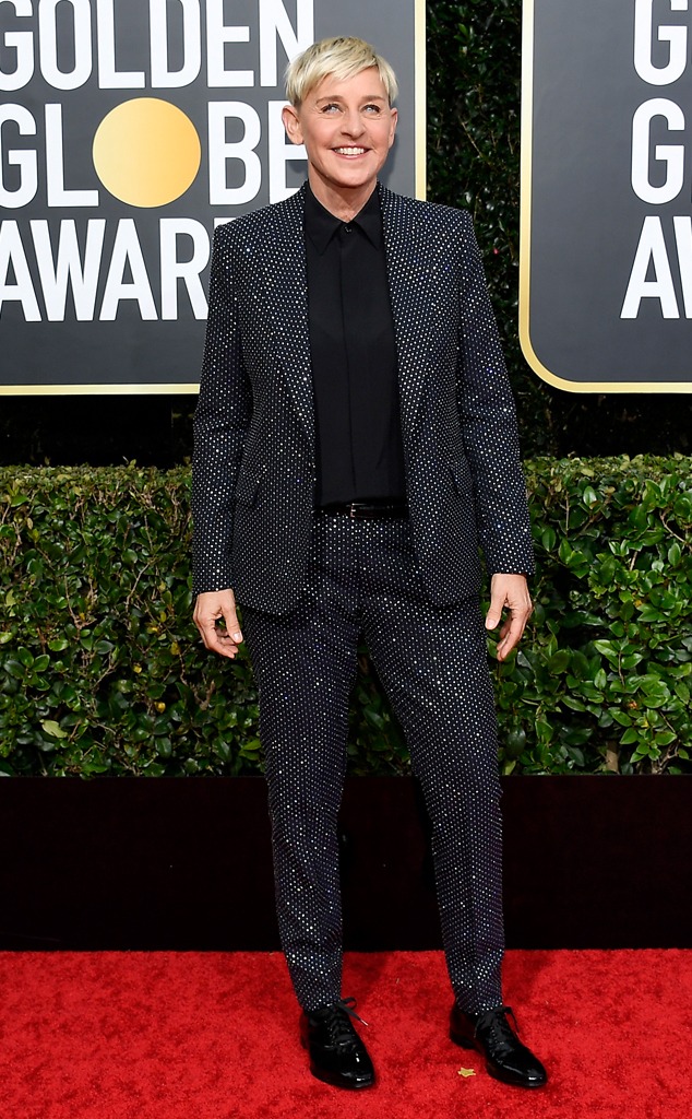 Ellen DeGeneres, 2020 Golden Globe Awards, Red Carpet Fashion