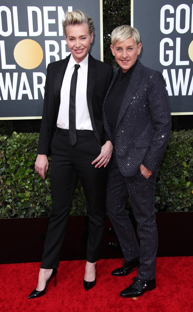 Portia de Rossi, Ellen DeGeneres, 2020 Golden Globe Awards, Couples