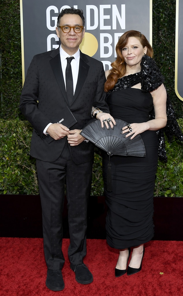 Natasha Lyonne & Fred Armisen from Golden Globes 2020: Red Carpet