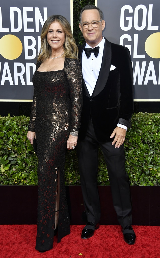 Rita Wilson & Tom Hanks from Golden Globes 2020: Red ...