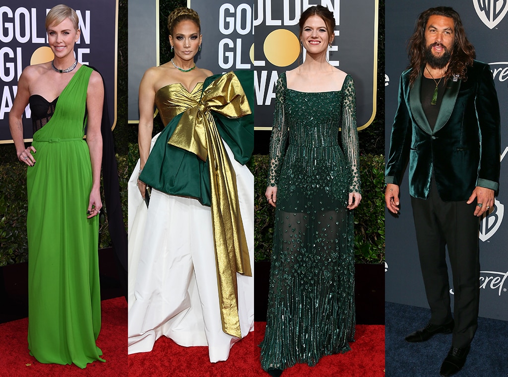 golden globes green dress