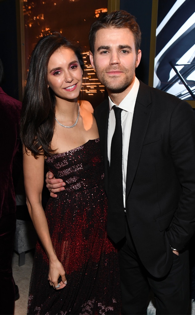 Nina Dobrev, Paul Wesley, 2020 Golden Globes, Inside Party Pics