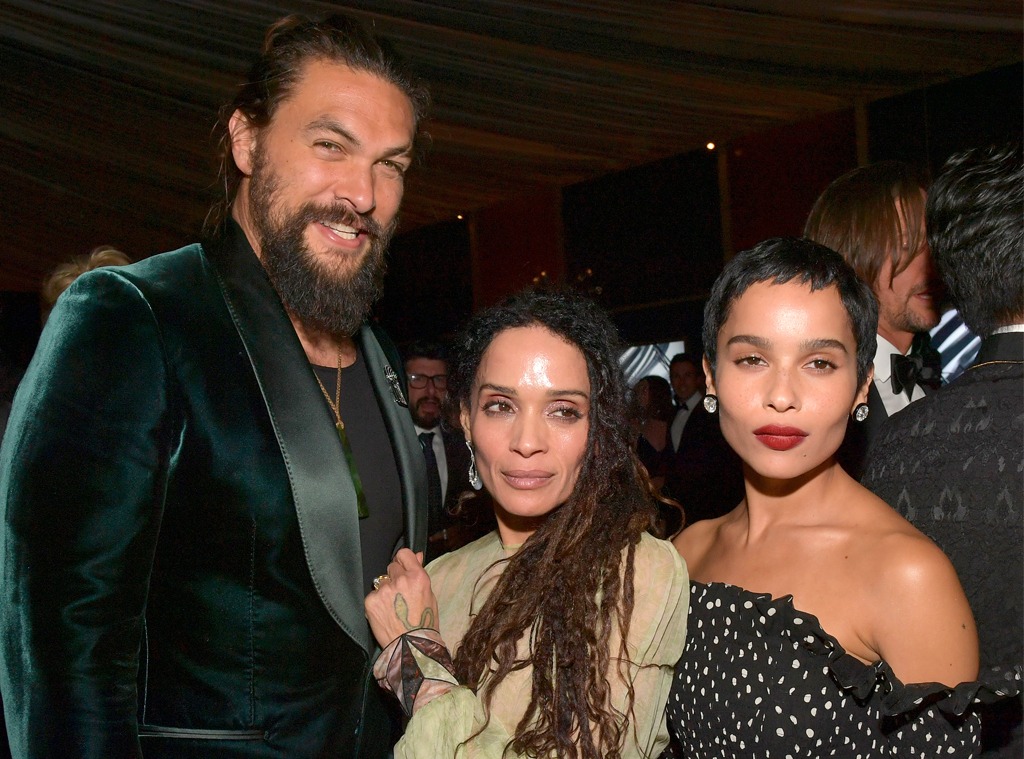 Jason Momoa, Lisa Bonet, Zoe Kravitz, 2020 Golden Globe Awards after party