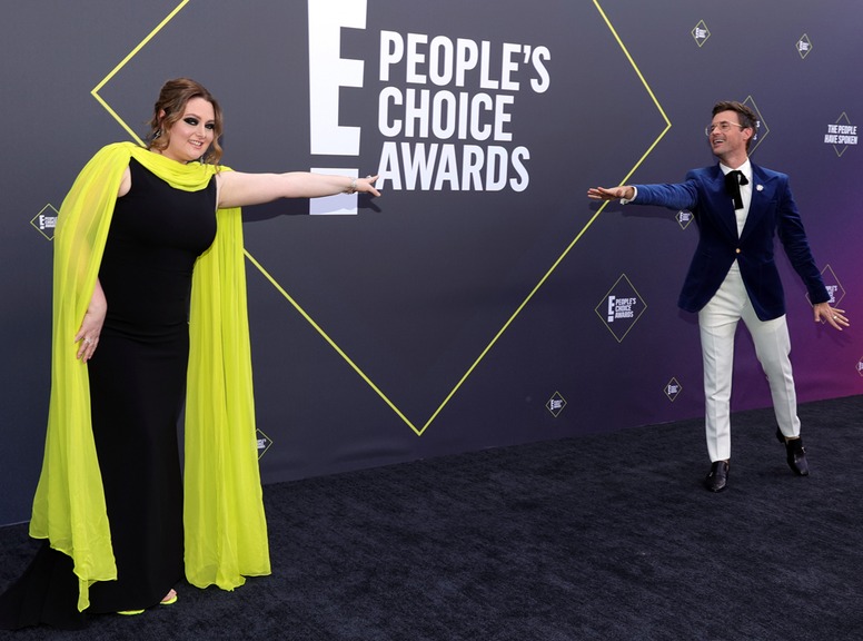 Lauren Ash, Brad Goreski, 2020 People's Choice Awards, PCAs, Candids