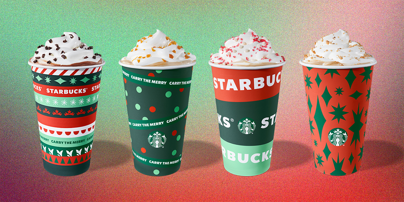 Starbucks holiday cups are back with explosion of red and green Christmas  colors 