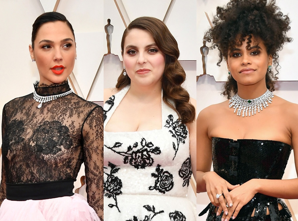 Oscars 2020 Drugstore Beauty, Beanie Feldstein, Gal Gadot, Zazie Beetz