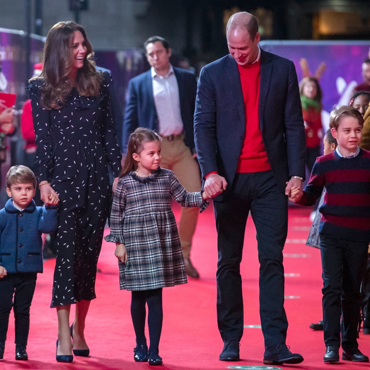 Photos From Kate Middleton Prince William And Kids Attend 2020 Holiday   Rs 1200x1200 201211111838 1200 Royals Kate William Louis Charlotte George Christmas 