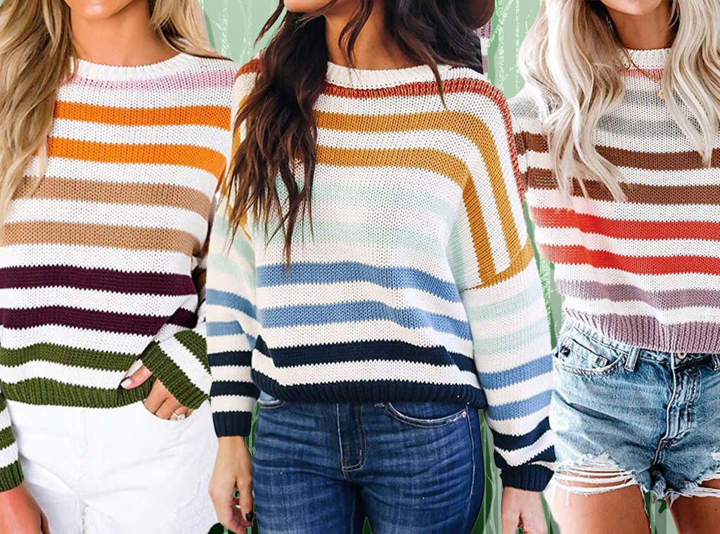 E-Comm: Holiday Gift Guide, Amazon Striped Sweater, $30