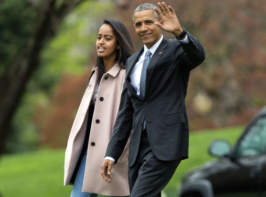 Barack Obama reaguje, gdy Malia Obama zawodowo porzuciła nazwisko