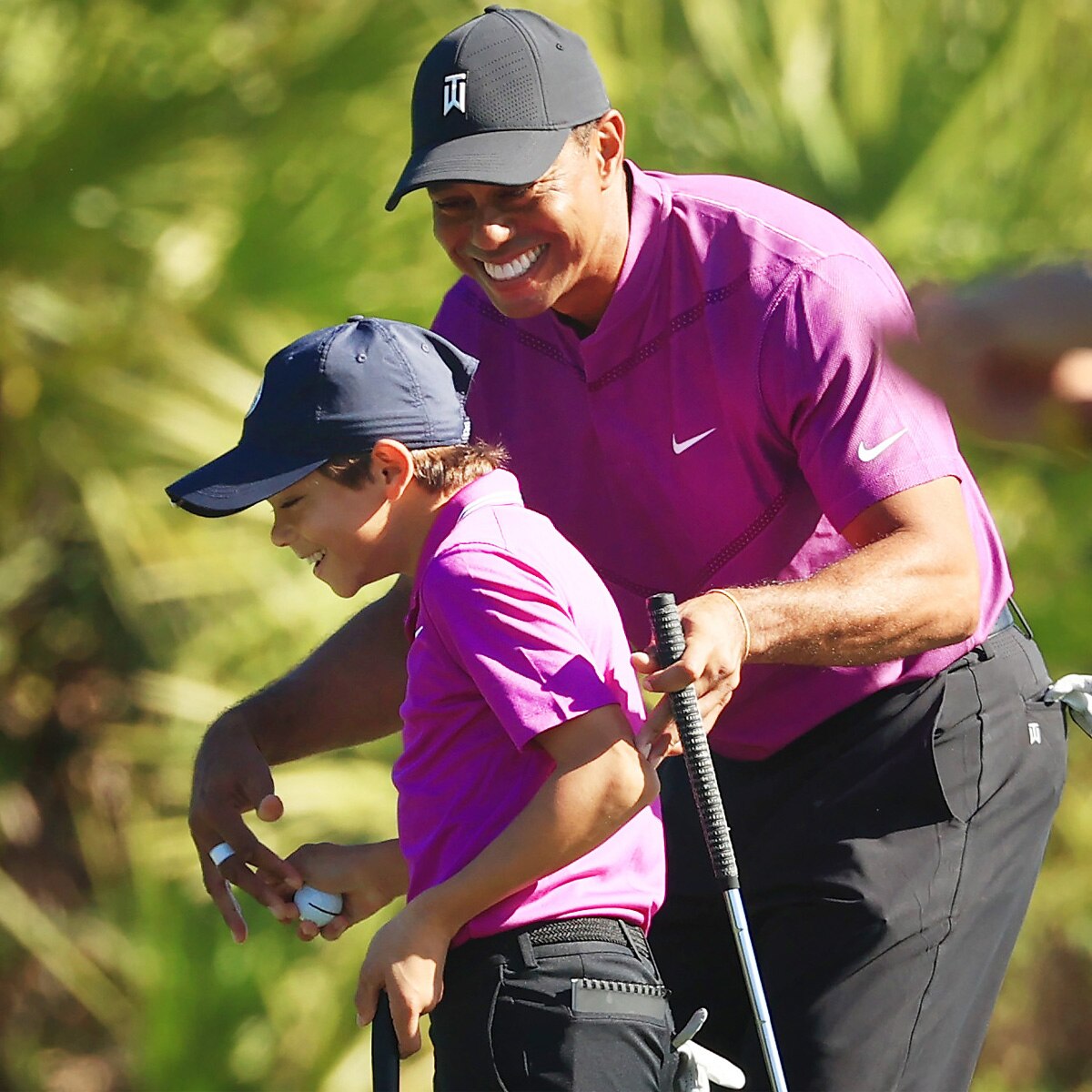 Tiger Woods Son Charlie Shows Off Golf Skills at Tournament With Dad
