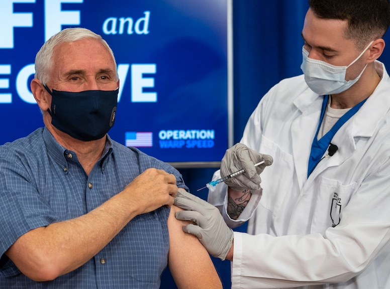Mike Pence, COVID-19 vaccination