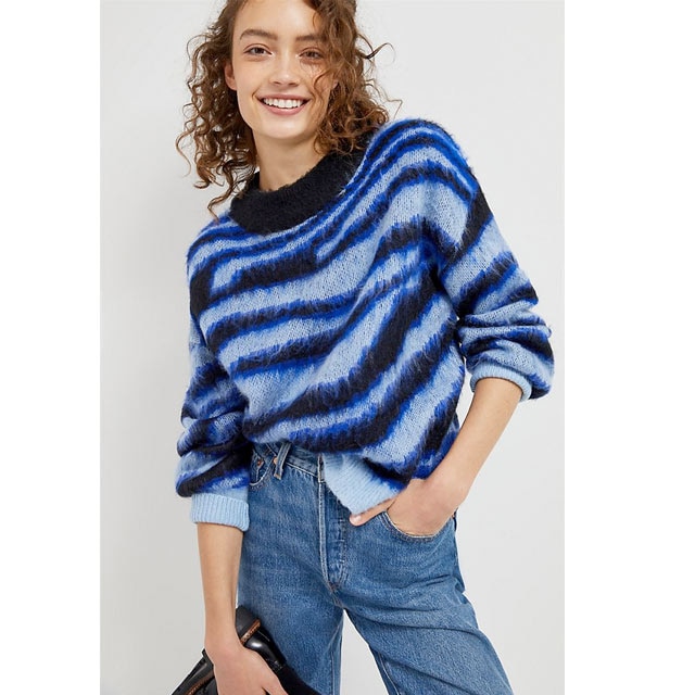 Anthropologie festive cheap striped jumper