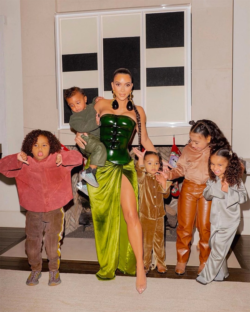 Kim Kardashian Sports Daring Holiday Look At Christmas Celebration E Online Kim Kardashian Sports Daring Holiday Look At Christmas Celebration E Online