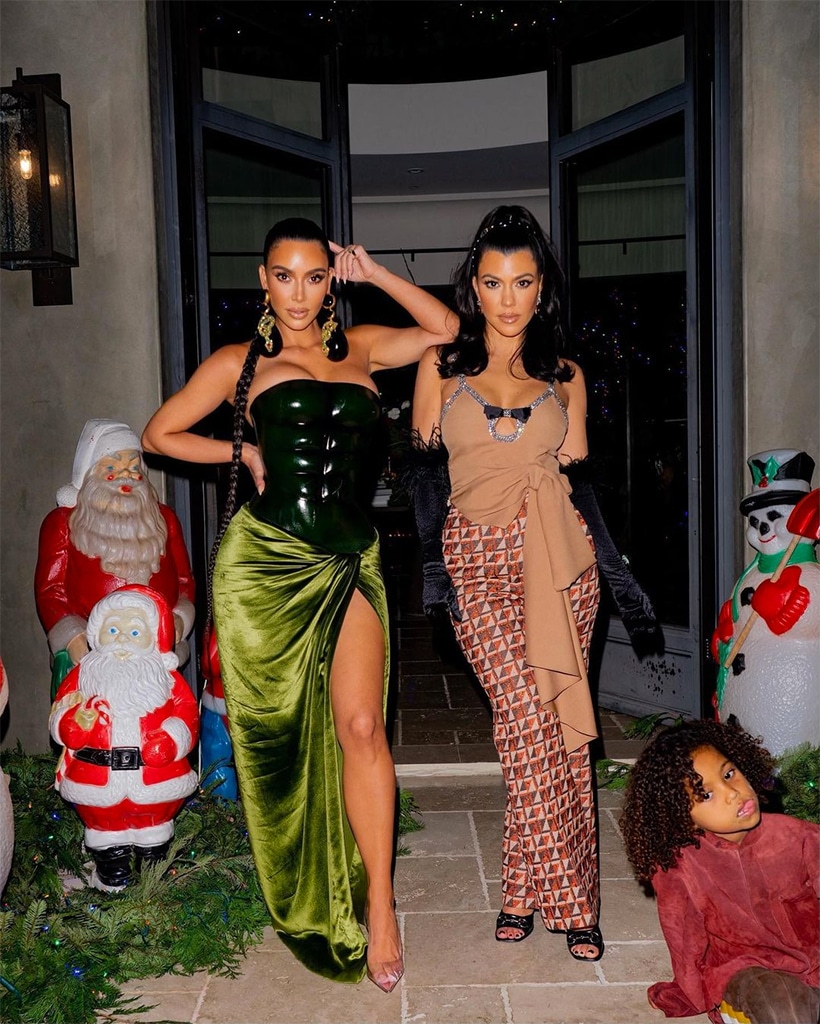 Kim Kardashian Sports Daring Holiday Look At Christmas Celebration E Online Kim Kardashian Sports Daring Holiday Look At Christmas Celebration E Online
