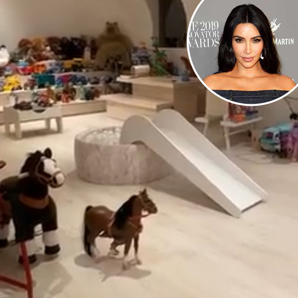 Go Inside Kim Kardashian S Fun Fabulous Playroom For Her Kids E Online