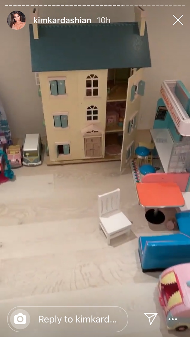 The Dollhouse from Kim Kardashian Gives a Tour of Her Kids' Playroom