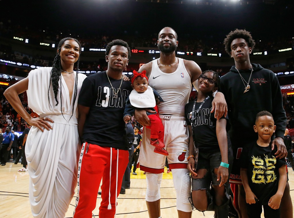 Gabrielle Union, Dwyane Wade, Dahveon Morris, Kaavia James Union Wade, Zaire Wade, Xavier Wade, Zaya Wade