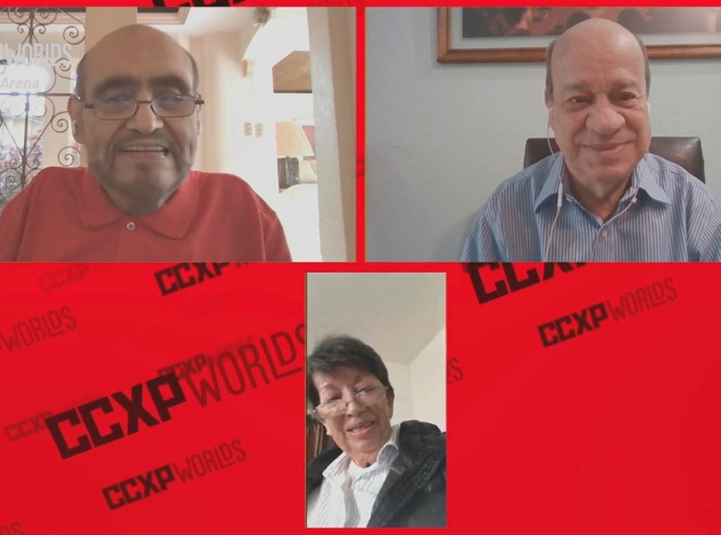 Edgar Vivár, Carmem Ochoa, Ricardo de Pascual, CCXP Worlds