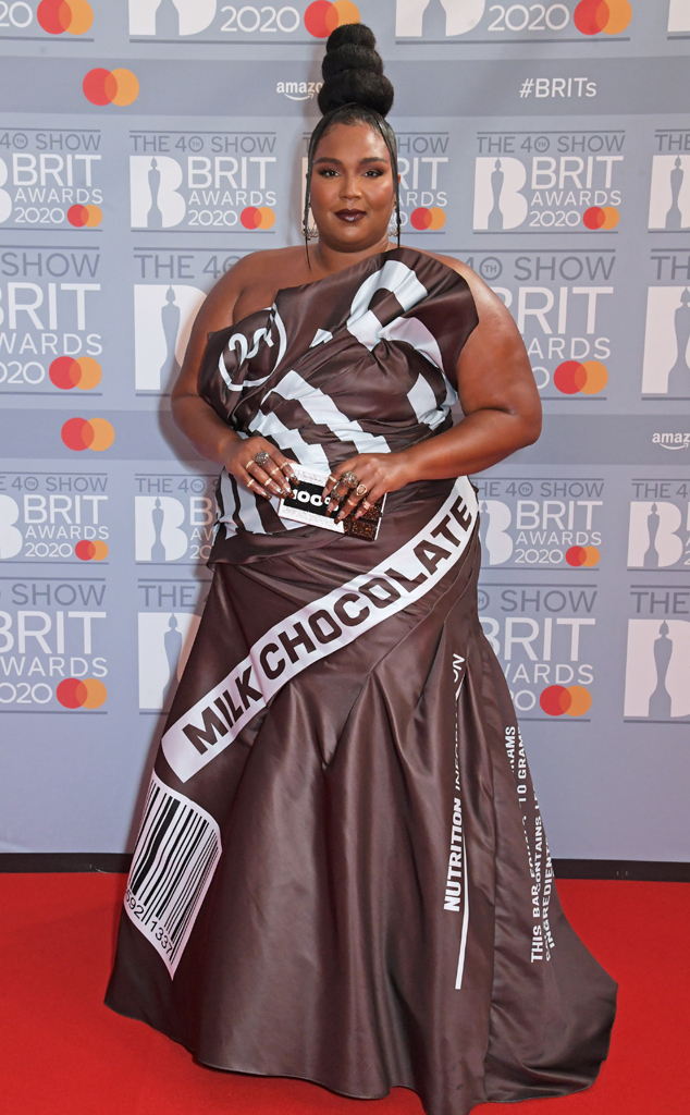 Lizzo's Hershey's Dress at the Brit Awards Will Give You a Sweet Tooth