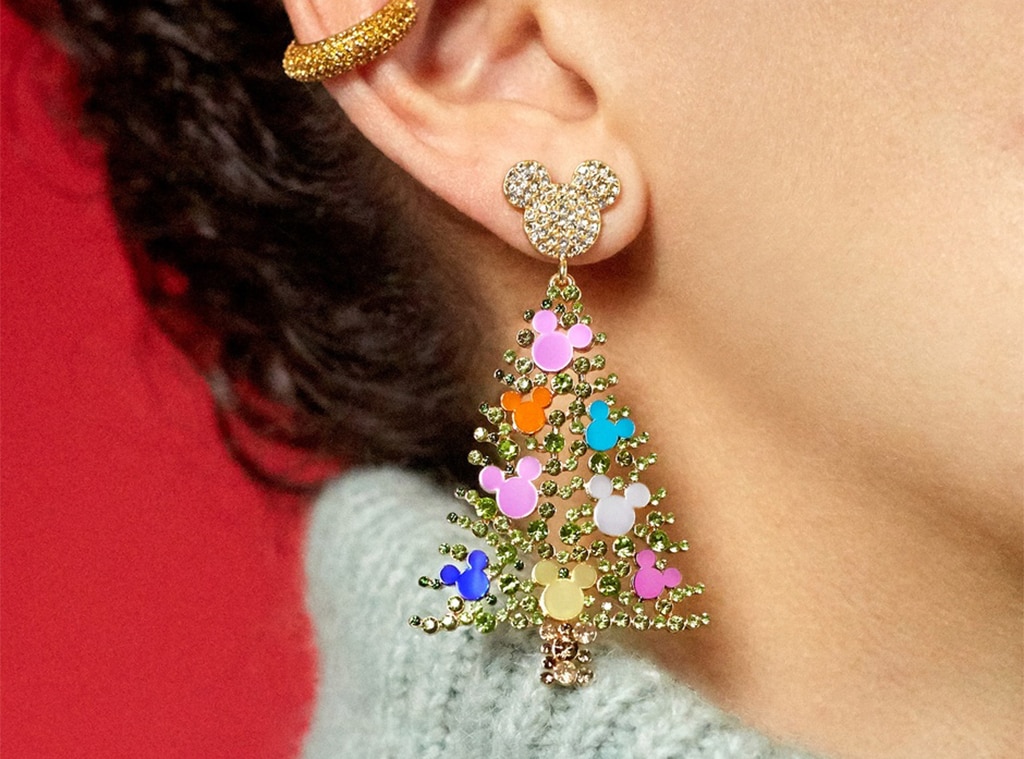 Statement Rhinestone Christmas Lights Drop Earrings. - Approximately 3