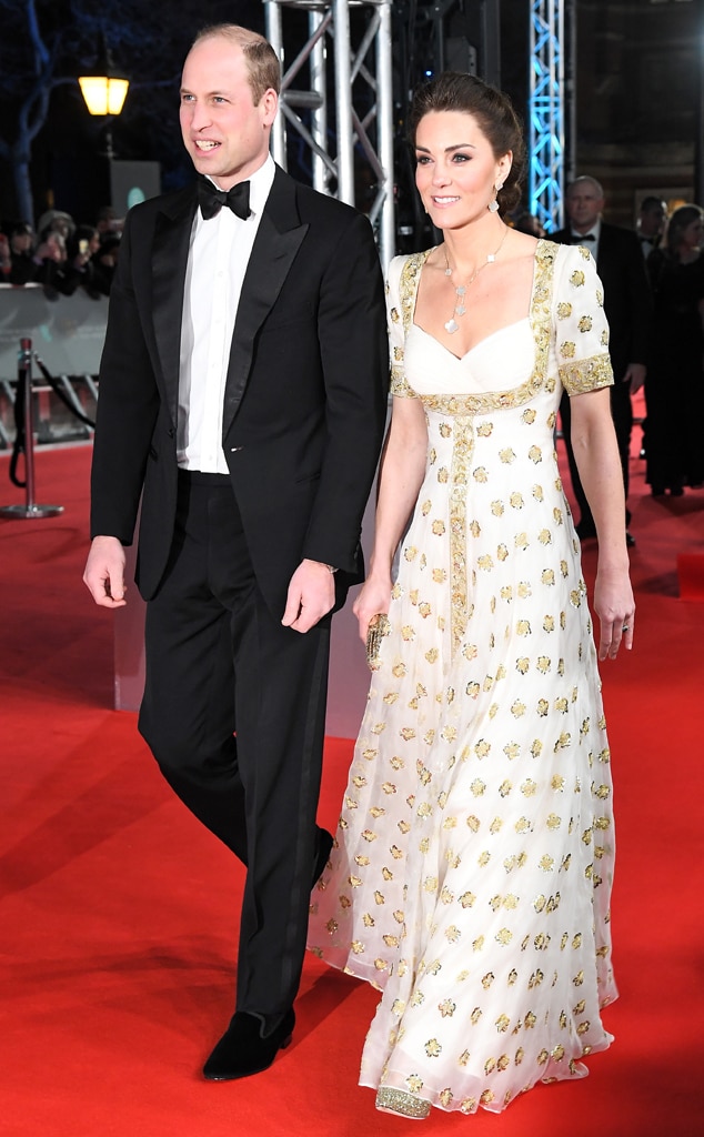 Kate Middleton gives Prince William a 'love tap' on BAFTA red carpet