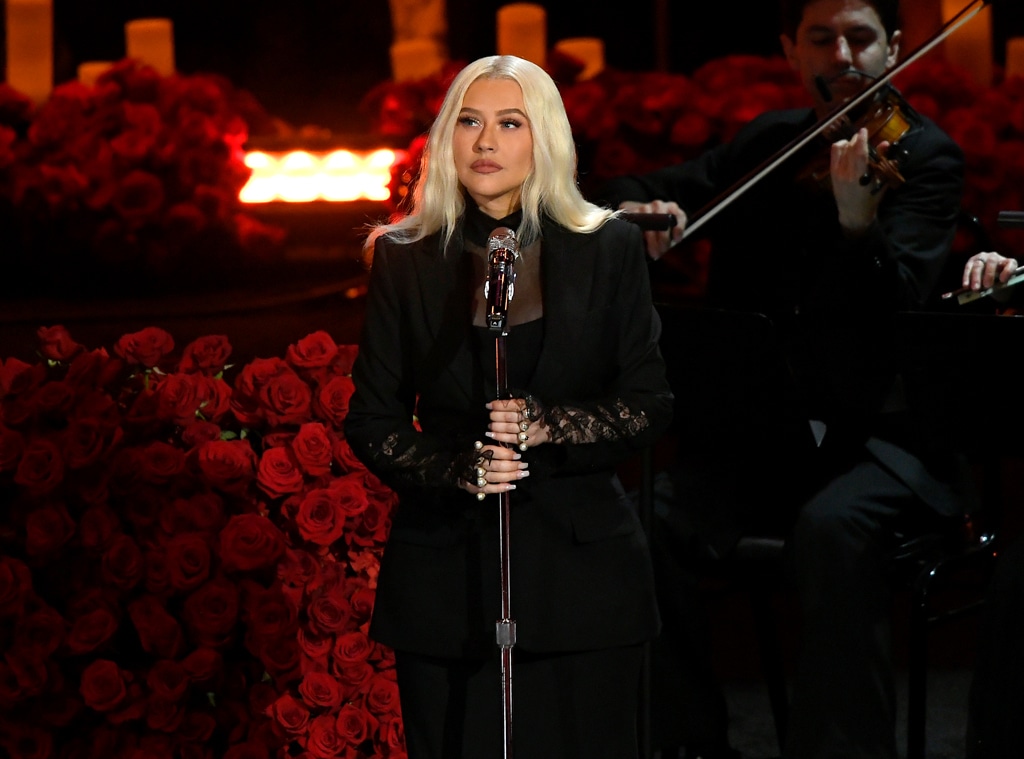 Christina Aguilera, Celebration of Life, Kobe Bryant, Gianna Bryant, Celebrities