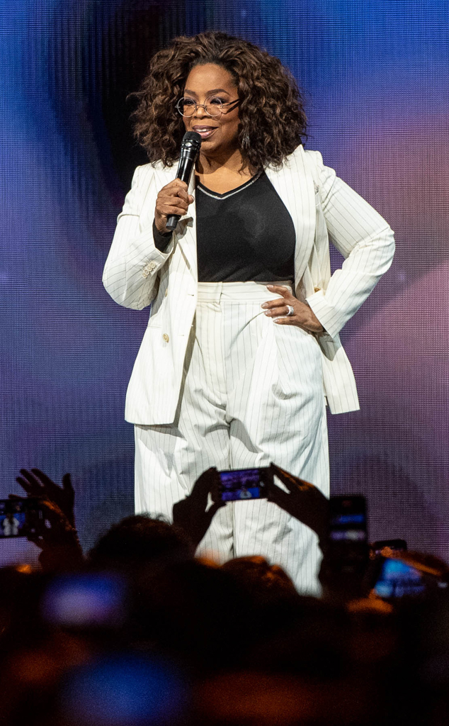 Oprah Falls Onstage at 2020 Vision Tour Show and Laughs It Off