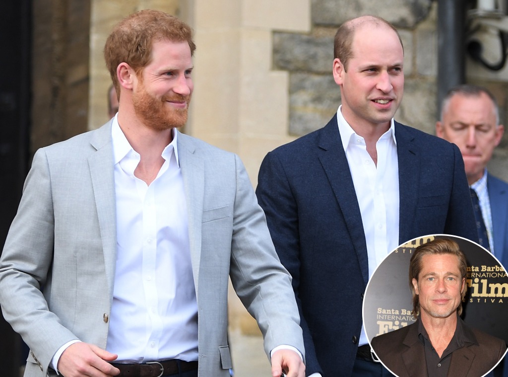 Prince William, Prince Harry, Brad Pitt