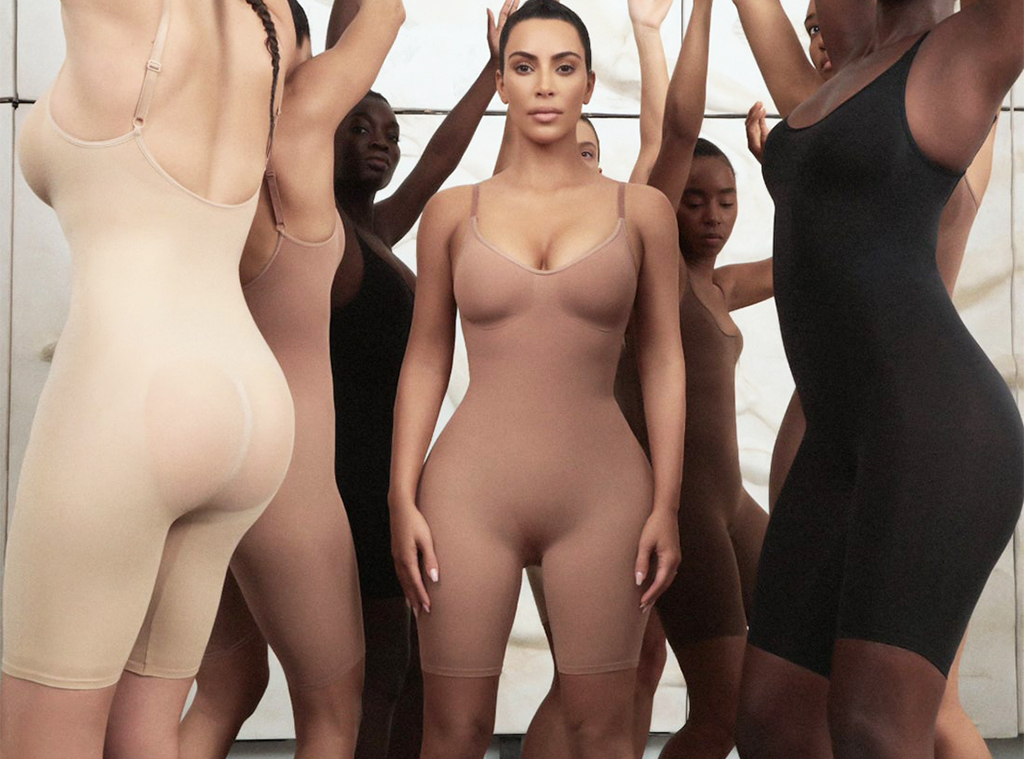 Kim Kardashian flaunts her hourglass figure while promoting her new skims  shapewear line