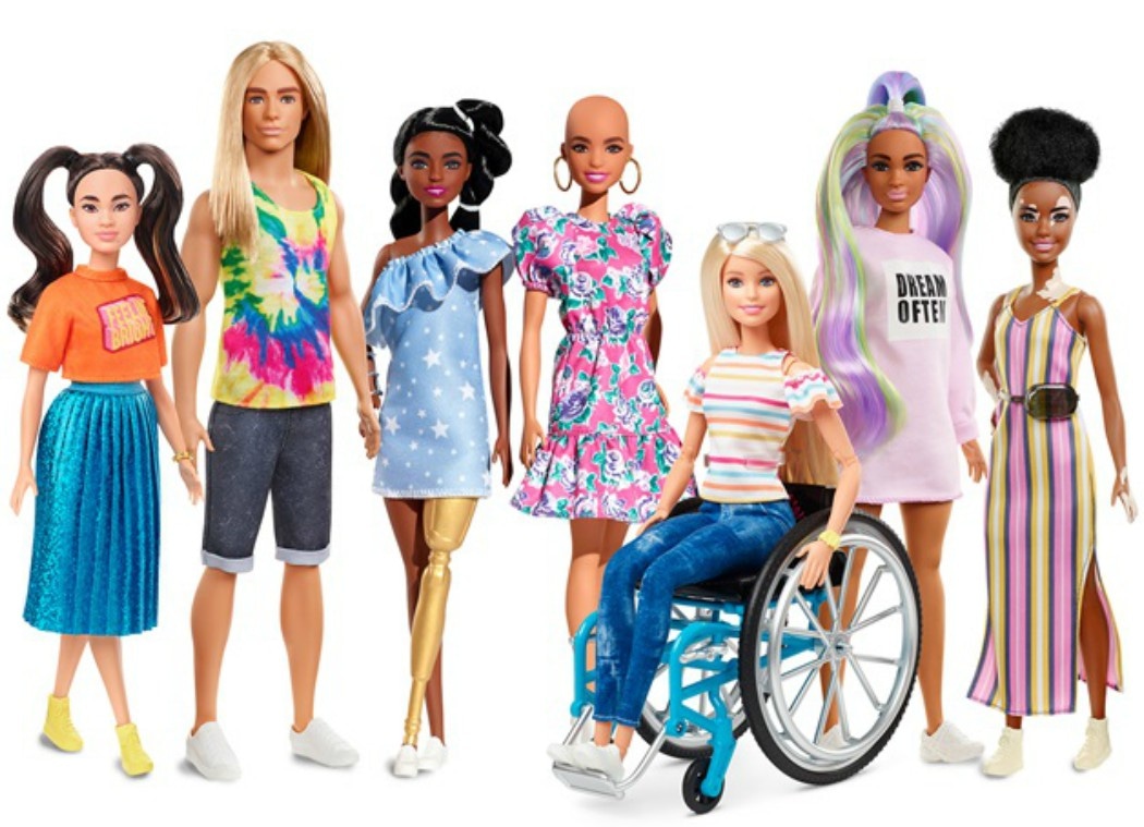Barbie careca e com vitiligo