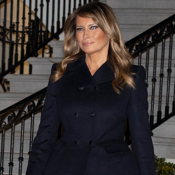 Melania plaid sale coat