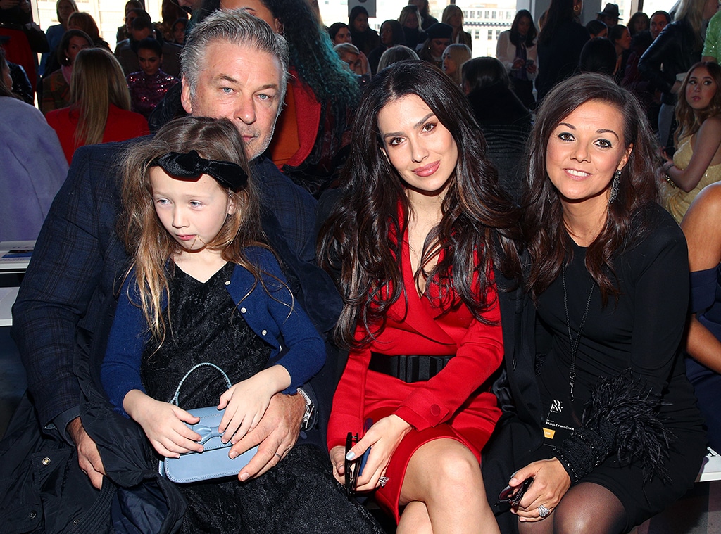 Alec Baldwin, Carmen Baldwin, Hilaria Baldwin, Badgley Mischka, New York Fashion Week