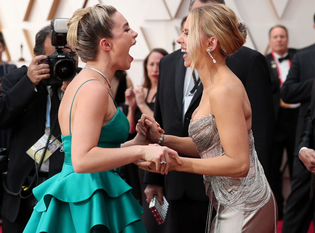 Scarjo And Florence Pugh Had The Cutest Moment At The 2020 Oscars E