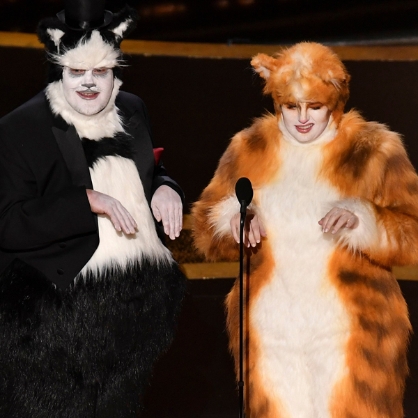 Rebel Wilson & James Corden Poke Fun at Cats at Oscars 2020 - E! Online