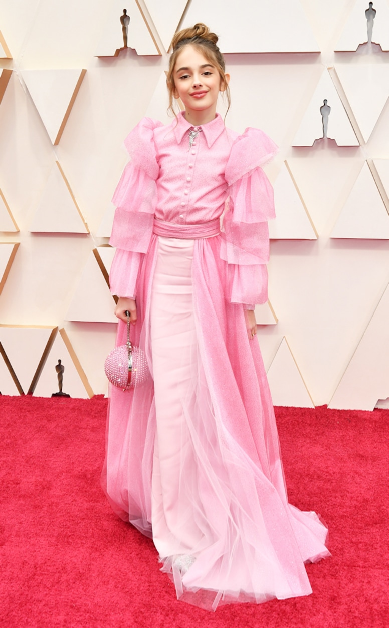 Julia Butters, 2020 Oscars, Academy Awards, Red Carpet Fashions, pink