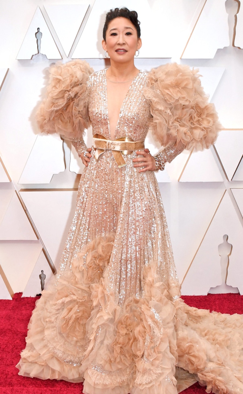 Sandra Oh, 2020 Oscars, Academy Awards, Red Carpet Fashions, Widget