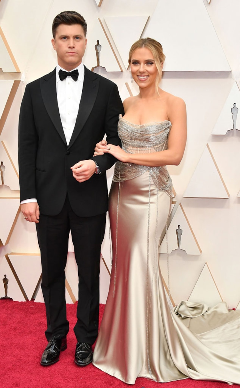 Colin Jost, Scarlett Johansson, 2020 Oscars, Academy Awards, Couples
