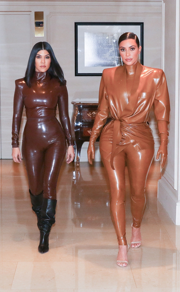 Kim Kardashian dons Balmain latex outfit as she steps out after