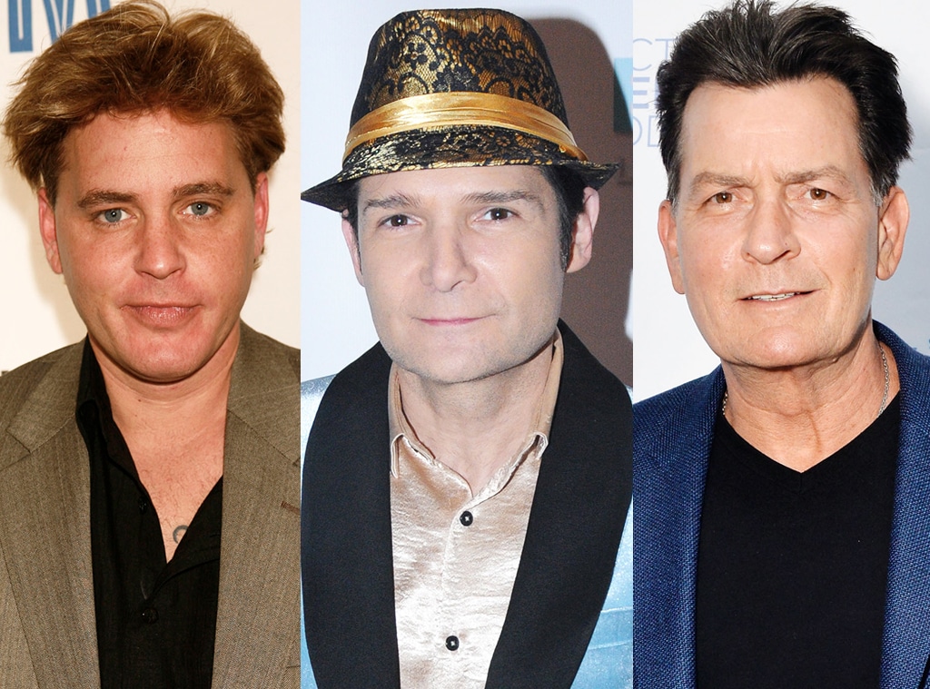 Corey Feldman, Corey Haim, Charlie Sheen