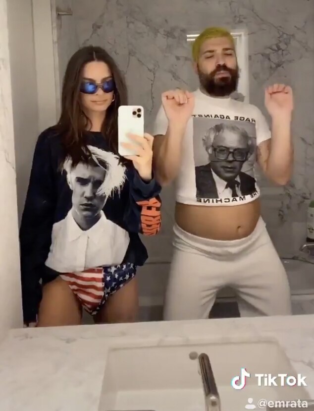 Emily Ratajkowski And Fat Jewish From Celebrity Flip The Switch