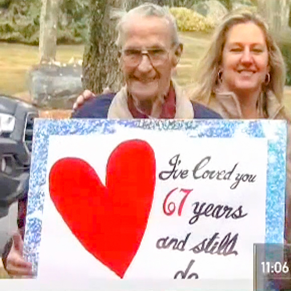 Husband Celebrates Anniversary Outside Wife's Nursing Home