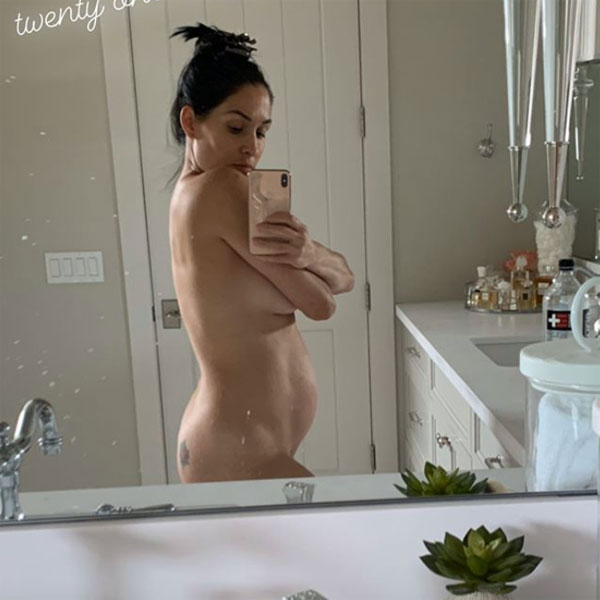 600px x 600px - Pregnant Nikki Bella Poses Nude as She Celebrates 21-Week Mark - E! Online  - AP