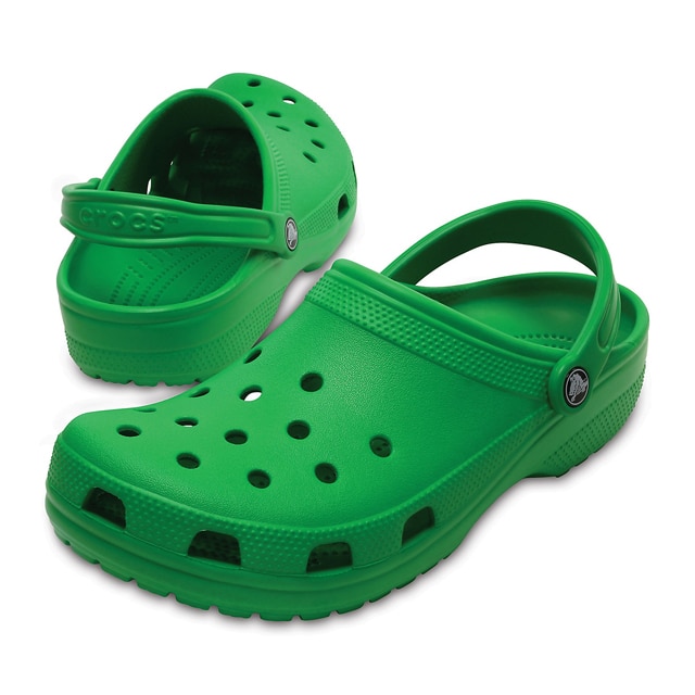 clear green crocs