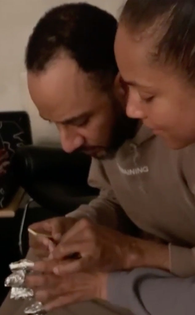 Alicia Keys, Swizz Beatz, At-Home Mani, IG